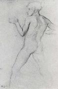 Edgar Degas Study of Boy in Attitude of Defence oil painting artist